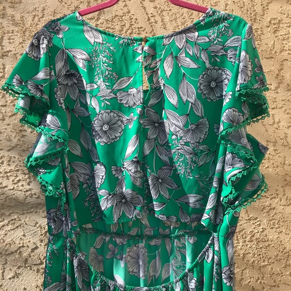 Floral Green Dress - Picture 6 of 7